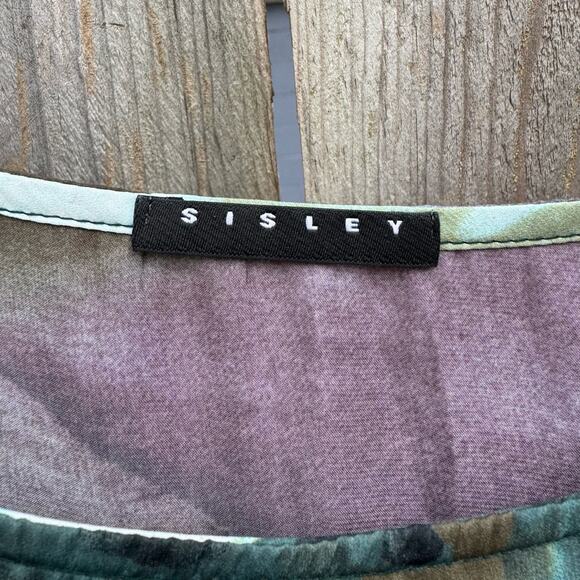 Sisley Dress One-Shoulder Asymmetric Mini Dress Abstract Multicolor Size Small - Picture 7 of 8